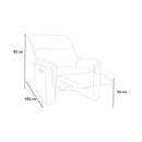 Poltrona Relax Reclinabile Manuale 80x94x102 cm in Similpelle Beige