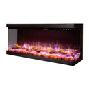 Camino Elettrico da Incasso 66x166x44 cm Effetto Fiamma 1500W Haiti 60 Nero