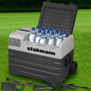 Frigorifero per Auto Barca Camper 42L con Compressore AC/DC 12V e 220V Portatile con Maniglia Grigio