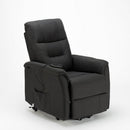 Poltrona Alzapersona Elettrica 1 Motore 77x79x115 cmin Tessuto Nero