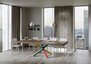 Tavolo Allungabile 120/380x90 cm Volantis Premium Noce Gambe Multicolore 4/B      