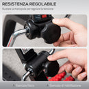 Pedaliera Braccia e Gambe 56x44-56x75-97 cm con Schermo LCD in Acciaio Nera e Rossa