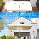 Ombrellone da Giardino e da Esterno Inclinabile 2x3 m in Poliestere UV 50+ Beige      