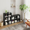 Libreria a Cubi con 6 Ripiani Portaoggetti, in Legno, 61.5x29.5x91.5 cm, Nero      