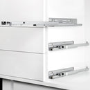 Guide a Scomparsa Silver per Cassetti ad Estrazione Totale P250 Zincato Bianco Acciaio Emuca