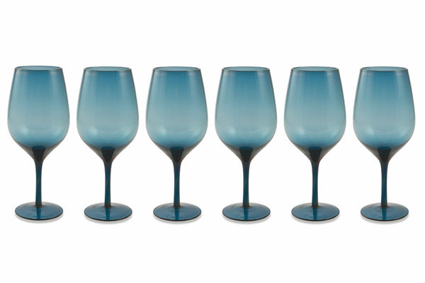 Set 6 Calici Ø7x25 cm in Vetro Villa d'Este Home Tivoli Happy Hour Blu online