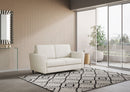 Divano 2 Posti 152x85x85 cm Yasel in Tessuto Latte