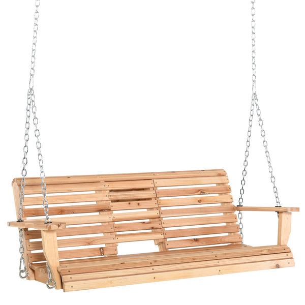 Dondolo 3 Posti Sospeso 150x75x53 cm con Tavolino Pieghevole in Legno prezzo
