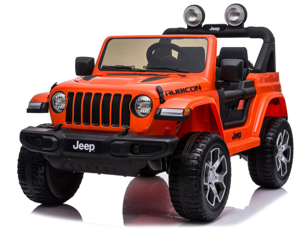 prezzo Macchina Elettrica per Bambini 12V 2 Posti con Licenza Jeep Wrangler Rubicon Arancione
