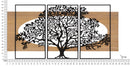 Pannello da Muro Tree Ferro e Wood Set 3pz 176x2x90 cm in Ferro e MDF Nero e Marrone      