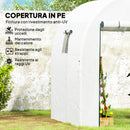 Serra a Tunnel per Orto 1,8x1,8x2 m con Porte Avvolgibili e Finestre in Acciaio e PE Anti UV Bianca      