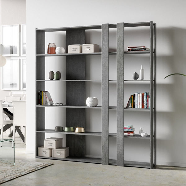 prezzo Libreria Moderna 5 Ripiani 178x36x204 cm in nobilitato Grigio
