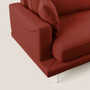 Divano 3 Posti 218x88x93 cm in Tessuto Rosso