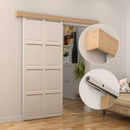 Binario per Porte Scorrevoli con Kit di Accessori Stile Rustico in Legno 200 cm 