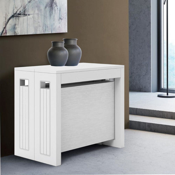 prezzo Consolle Allungabile 90x49/320x77 cm Transformer bianco frassinato