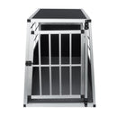 Gabbia per Trasporto Animali Grande per Auto 65x90x69 cm Angolo 65° in Alluminio  