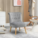 Sedia Imbottita 60x66x79 cm  in Tessuto Vellutato Grigia