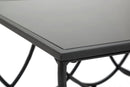 Tavolo da Caffé Dark 100x60x40 cm in Ferro e Specchio Nero