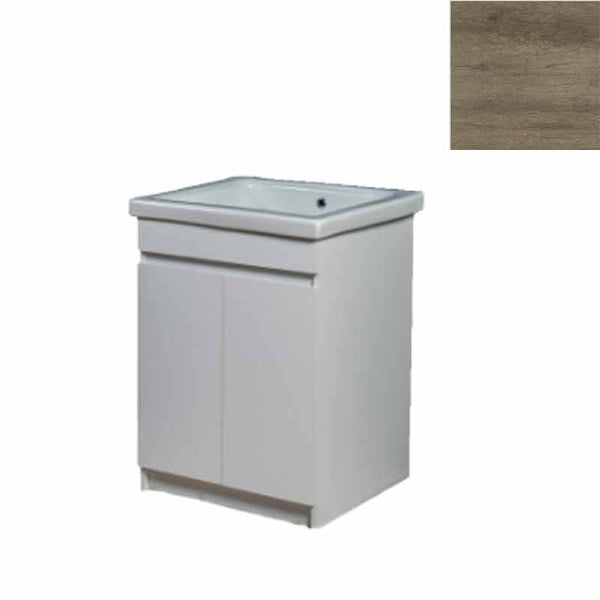 Mobile Lavatoio in Ceramica 2 Ante e Strofinatoio Integrato 60x50x86A cm Olmo Naturale sconto