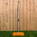 Rastrello Livellante Estensibile 50x32x125-195 cm Livellatrice in Acciaio Arancione 