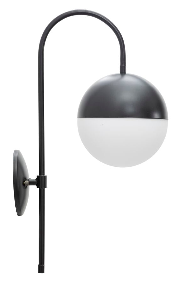 prezzo Lampada da Muro Darky Street 19x31x51 cm in Ferro e Vetro Nero e Bianco