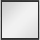 Specchio da Parete Rettangolare 50x50 cm con Ganci in Vetro e MDF Nero      