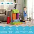 Set 7 Costruzioni Morbide per Bambini da 1-3 Anni in Schiuma e Pelle PU Multicolore      