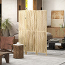 Paravento Separè da Interno 3 Pannelli 120x1,6x170 cm design a spina di pesce Legno Naturale 