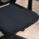 Sedia Poltrona Operativa da Ufficio 58x56x97,5-106,5 cm Funzione Dondolo e Tessuto a Rete Nero