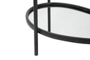 Tavolinetto Maycos 53,3x36,8x58,4 cm in Ferro e Specchio Nero