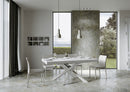 Tavolo Allungabile 180-440x90x77 cm Volantis Premium Bianco Frassino Telaio Bianco 