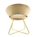 Set 2 Sedie Vintage 58x64x83 cm in Tessuto Effetto Velluto Greta Tortora
