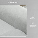 Poltrona Reclinabile con Riscaldamento 8 Punti Massaggio e 5 Modalità 88x93x102 cm in Tessuto Ciniglia Grigio Chiaro   