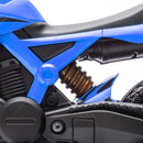 Moto Elettrica per Bambini 3-8 Anni con 12V Doppi Motori Rotelle e Clacson 3 km/h Capacità 30kg Blu      