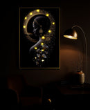 Stampa con LED su Tela Laccata con Cornice Inda 60x3,5x90 cm in Abete e Tela e Plastica      