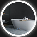 Specchio da Bagno Ø70x3 cm con LED 3 Colori Regolabili in Metallo e Vetro