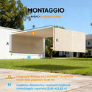 Copertura per Pergola 488x122 cm con Tasche e Cinghie in Poliestere Cachi      