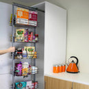 Colonna Estraibile per Mobile da Cucina 6 Cestelli H190-220 cm in Acciaio Inossidabile