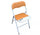 Sedia da Giardino Pieghevole Slim 44x45x79 h cm in Acciaio Arancio