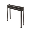 Cuoci Arrosticini a Carbone Erpinio 60x15x70 cm Braciere Estraibile in Acciaio Nero  