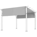 Copertura per Pergola 300x300 cm 2 Teli 488x122 cm in Poliestere UV30+ Grigio Chiaro      