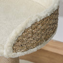 Albero Tiragraffi per Gatti con Lettino 40x40x49 cm Palo in Juta e Pallina Appesa Beige