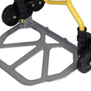 Carrello Saliscale Pieghevole Portapacchi Capacità 70 kg con 3 Ruote in Acciaio Giallo      