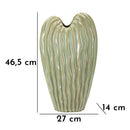 Vaso Venice 27x14x46,5 cm in Ceramica Verde      