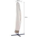 Copertura Ombrellone da Giardino Impermeabile Crema marrone Ø56x220 cm 