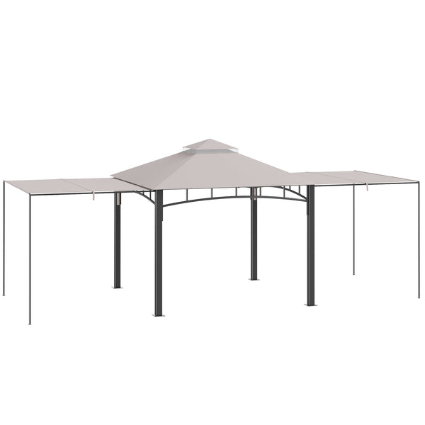Gazebo da Giardino 3x3m con Tenda Parasole Laterale Cachi prezzo