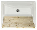 Mobile Lavatoio 83x60x87 cm 2 Ante Asse in Legno Montegrappa Acqua Marella Bianco Lucido