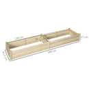 Letto per Orto Rialzato con Fondo Aperto e 2 Sezioni Separate 244x61,5x27 cm in Legno di Abete Naturale