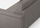 Divano Angolare 6 Posti 286x226x85 cm Marrak in Tessuto Grigio