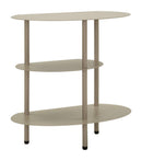Comodino Saturno Tortora 49,5x27,5x49,5 cm in Metallo Grigio tortora      